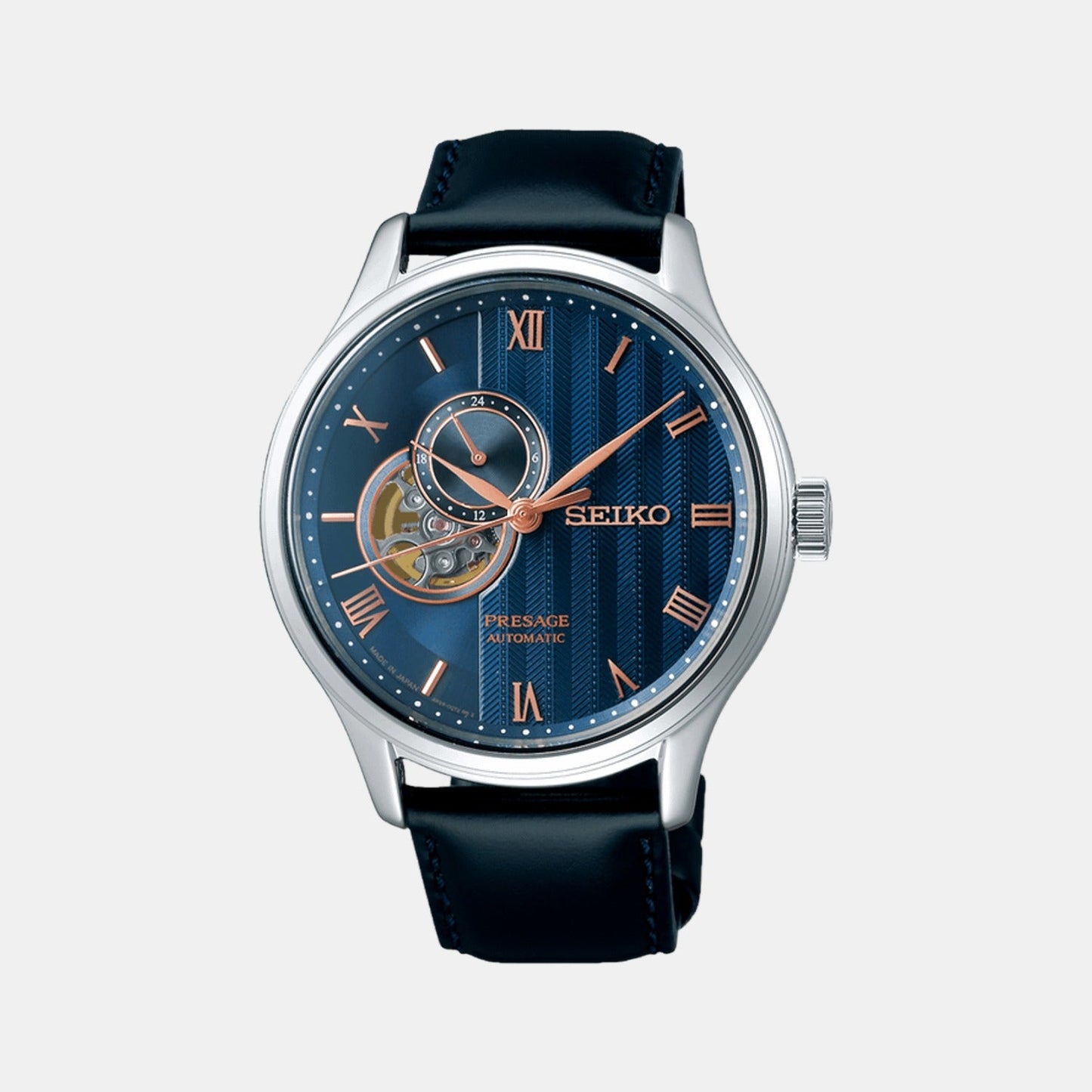 Presage Men Automatic Blue Dial Analog Leather Watch SSA421J1