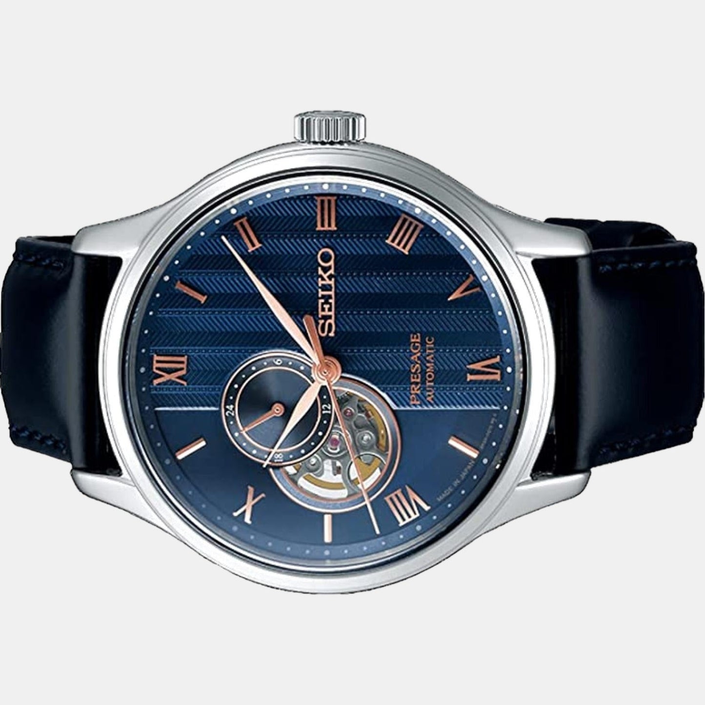 Presage Men Automatic Blue Dial Analog Leather Watch SSA421J1