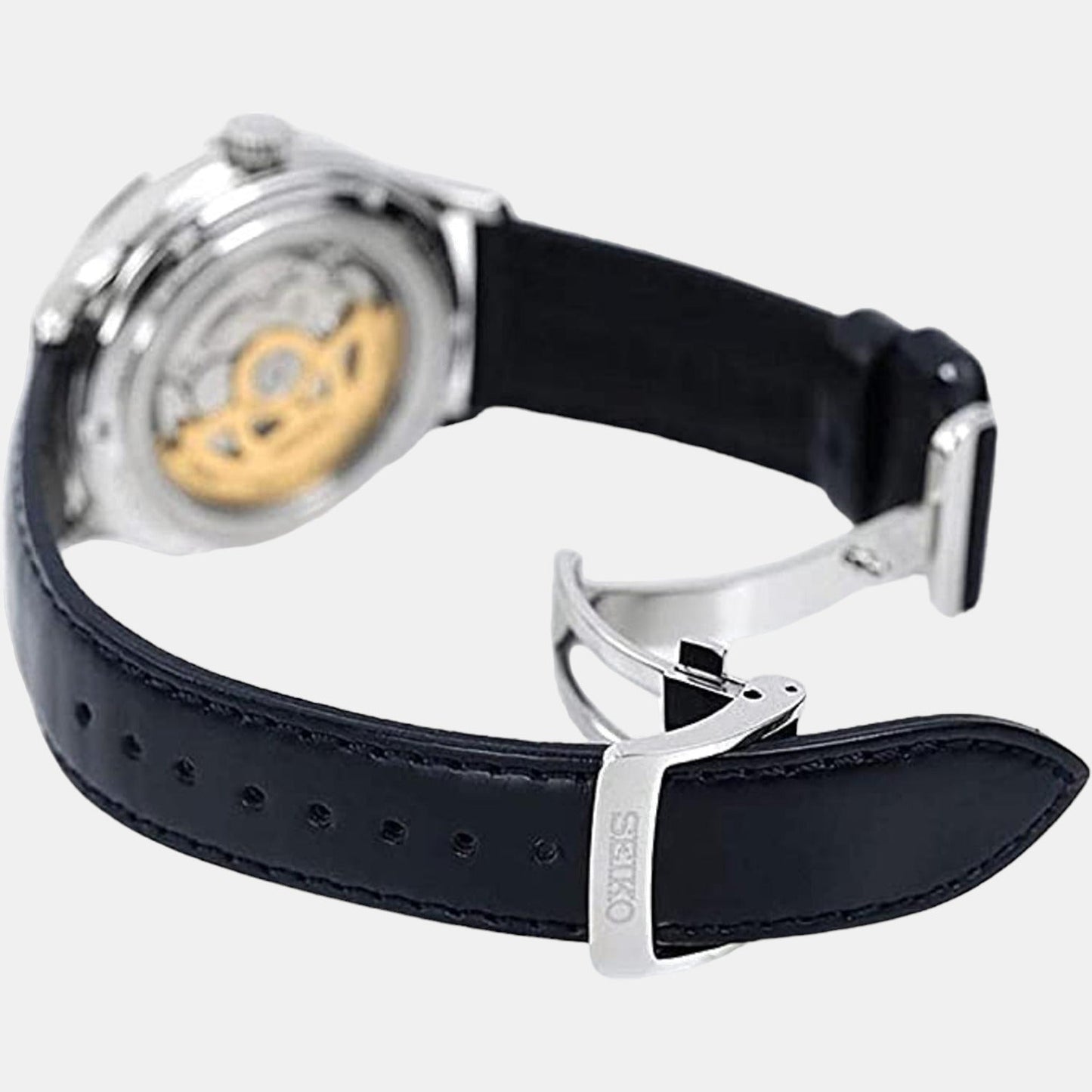 Presage Men Automatic Blue Dial Analog Leather Watch SSA421J1