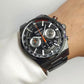 Dress Men Quartz Black Dial Chronograph Stainless Steel Watch SSB399P1