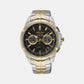 Coutura Men Quartz Black Dial Chronograph Stainless Steel Watch SSB434P9