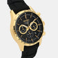Dress Men Quartz Black Dial Chronograph Silicone Watch SSB446P1