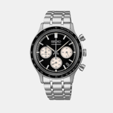 Men Quartz Black Dial Chronograph Stainless Steel Watch SSB479P1