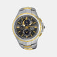 Coutura Men Solar Black Dial Chronograph Stainless Steel Watch SSC376P9