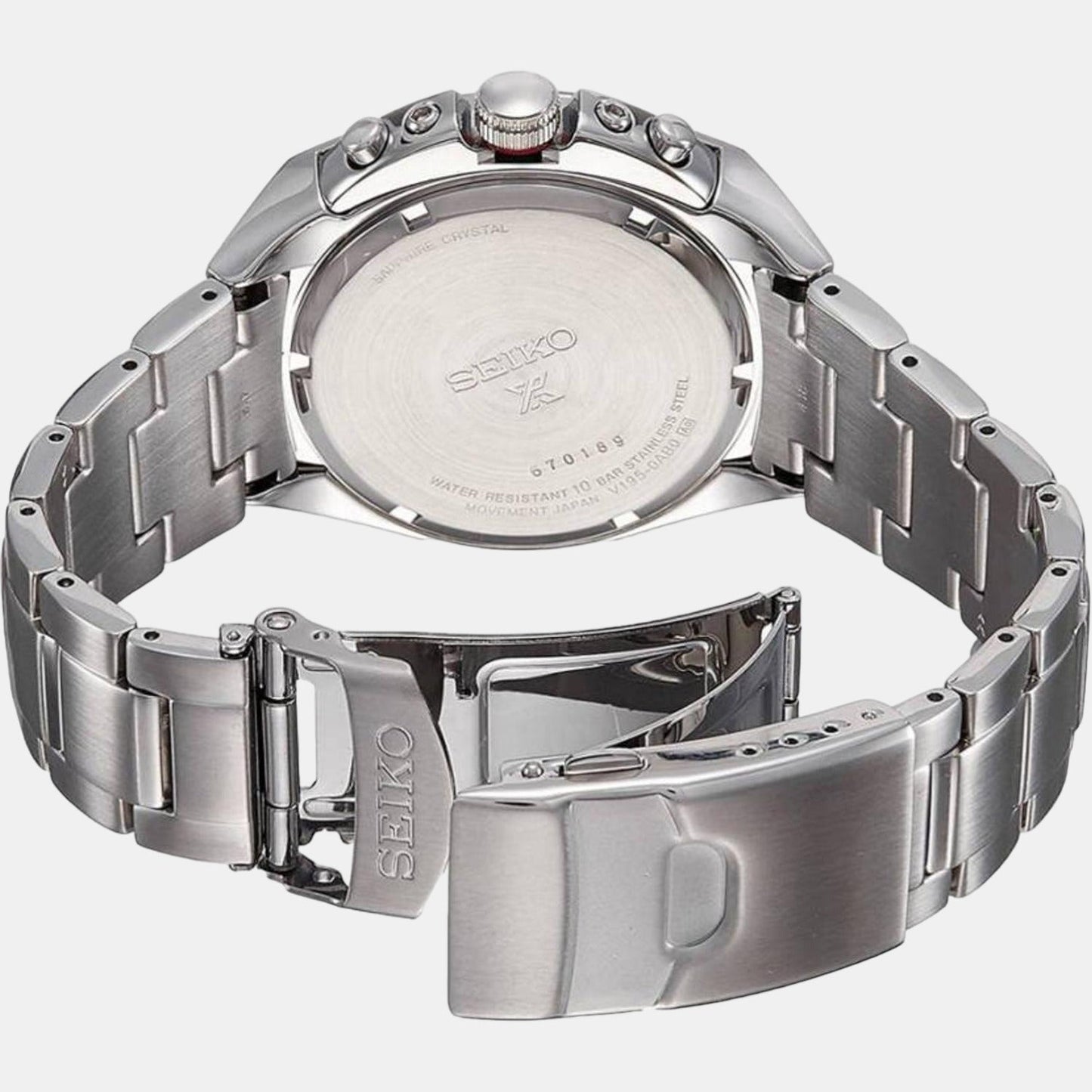 Prospex Men Solar White Dial Chronograph Stainless Steel Watch SSC485P1