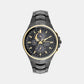 Coutura Men Solar Black Dial Chronograph Stainless Steel Watch SSC573P1