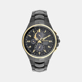 Coutura Men Solar Black Dial Chronograph Stainless Steel Watch SSC573P1