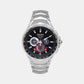 Coutura Men Solar Black Dial Chronograph Stainless Steel Watch SSC743P9