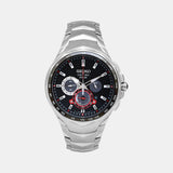 Coutura Men Solar Black Dial Chronograph Stainless Steel Watch SSC743P9