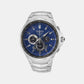 Coutura Men Solar Blue Dial Chronograph Stainless Steel Watch SSC749P1