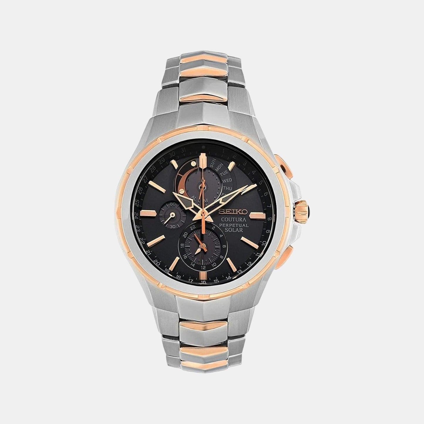Coutura Men Solar Grey Dial Analog Stainless Steel Watch SSC788P9