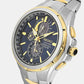 Coutura Men Solar Blue Dial Chronograph Stainless Steel Watch SSC798P1