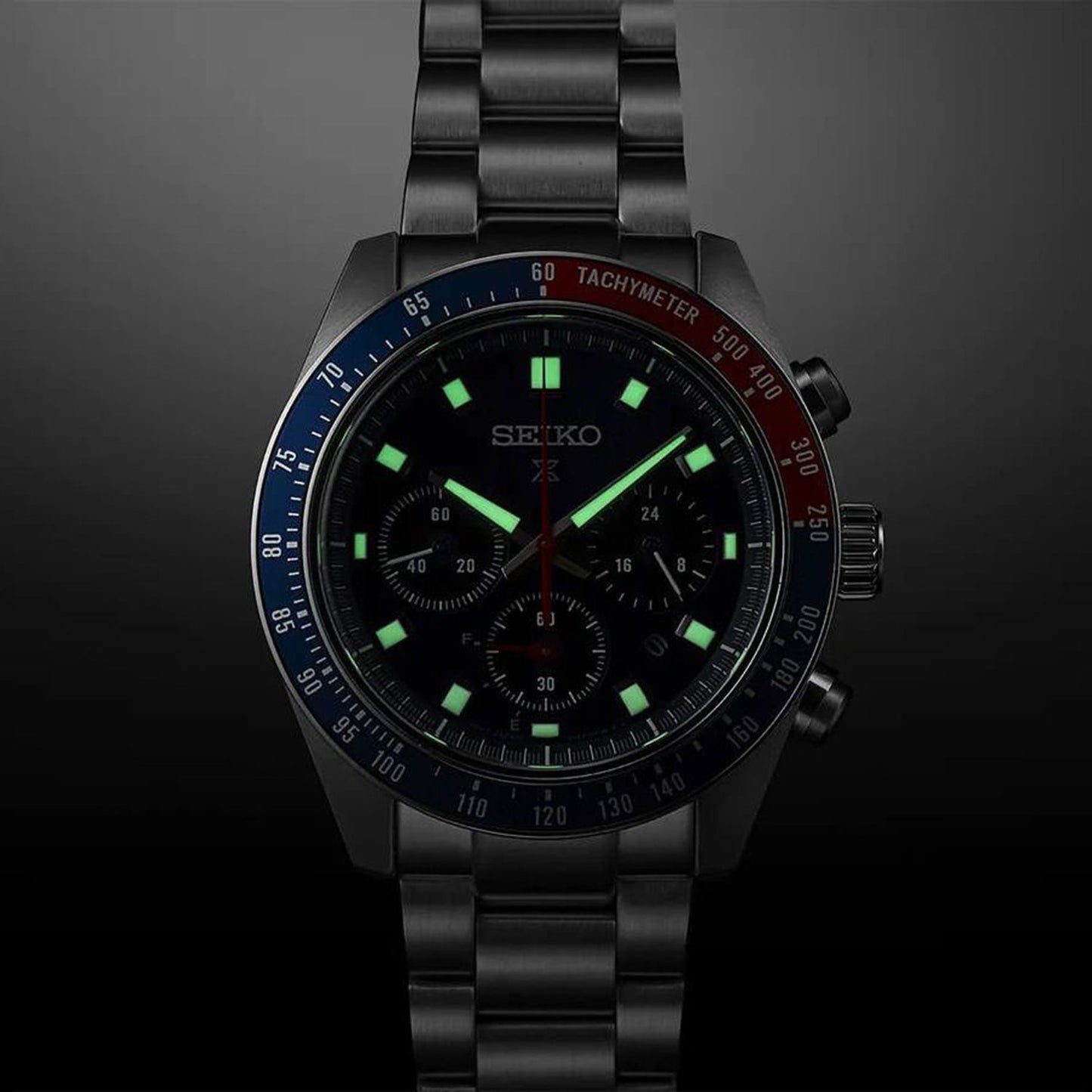Prospex Men Solar Blue Dial Chronograph Stainless Steel Watch SSC913P1