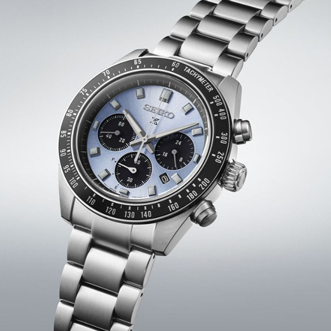 Prospex Men Solar Blue Dial Chronograph Stainless Steel Watch SSC935P1