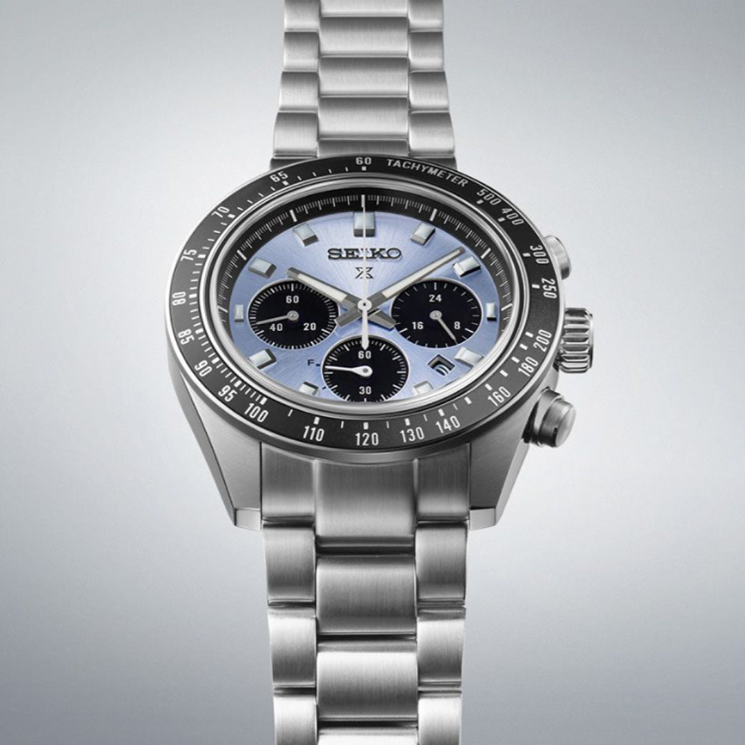 Prospex Men Solar Blue Dial Chronograph Stainless Steel Watch SSC935P1