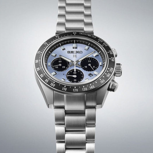 Prospex Men Solar Blue Dial Chronograph Stainless Steel Watch SSC935P1
