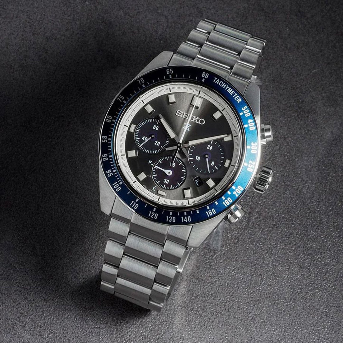 Prospex Men Solar Grey Dial Chronograph Stainless Steel Watch SSC939P1