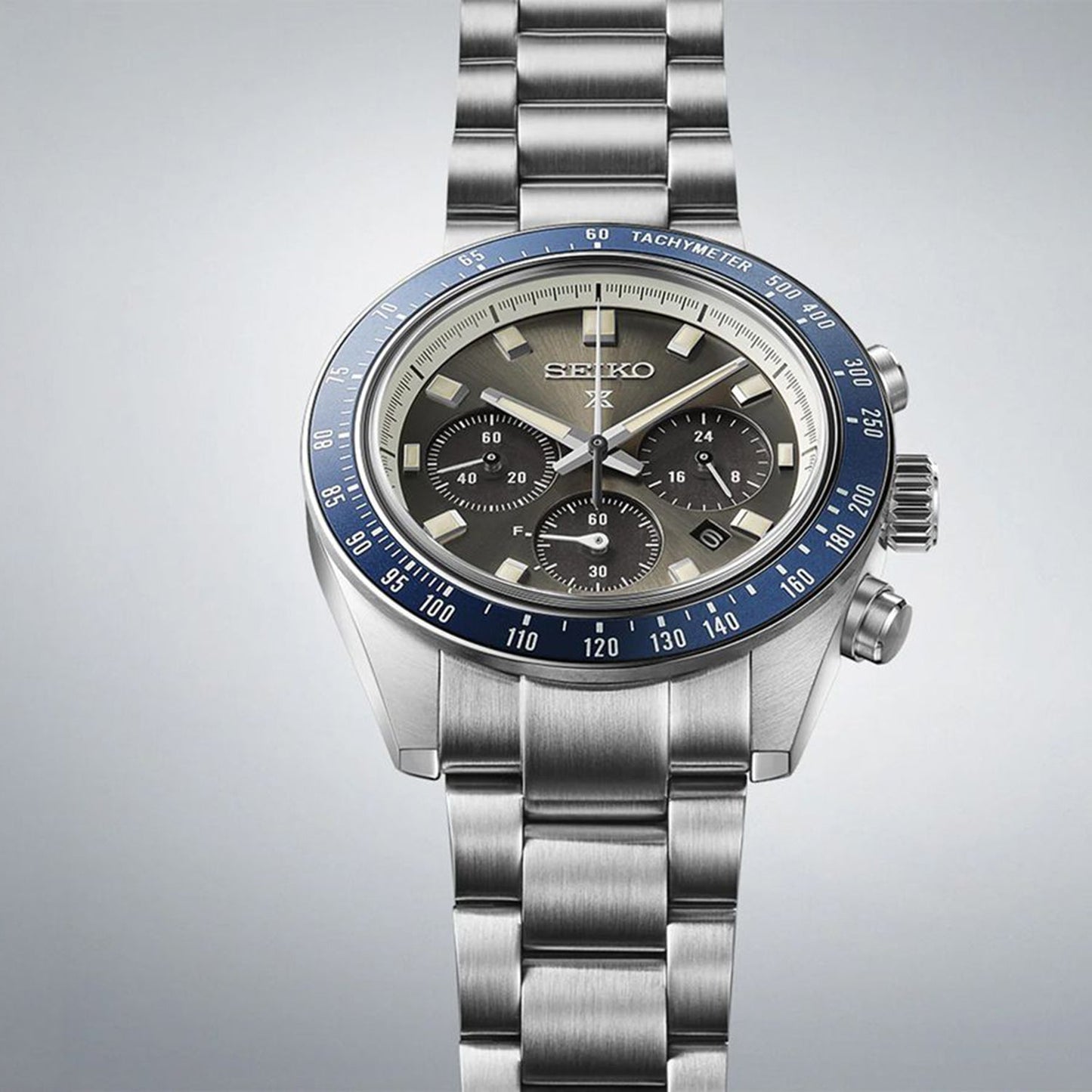 Prospex Men Solar Grey Dial Chronograph Stainless Steel Watch SSC939P1