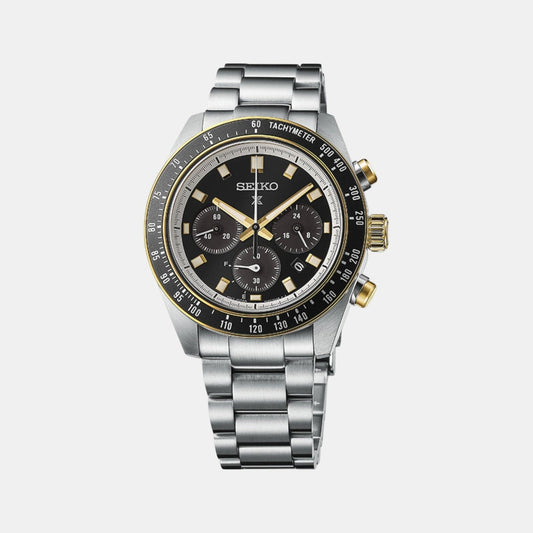 Prospex Men Solar Black Dial Chronograph Stainless Steel Watch SSC941P1