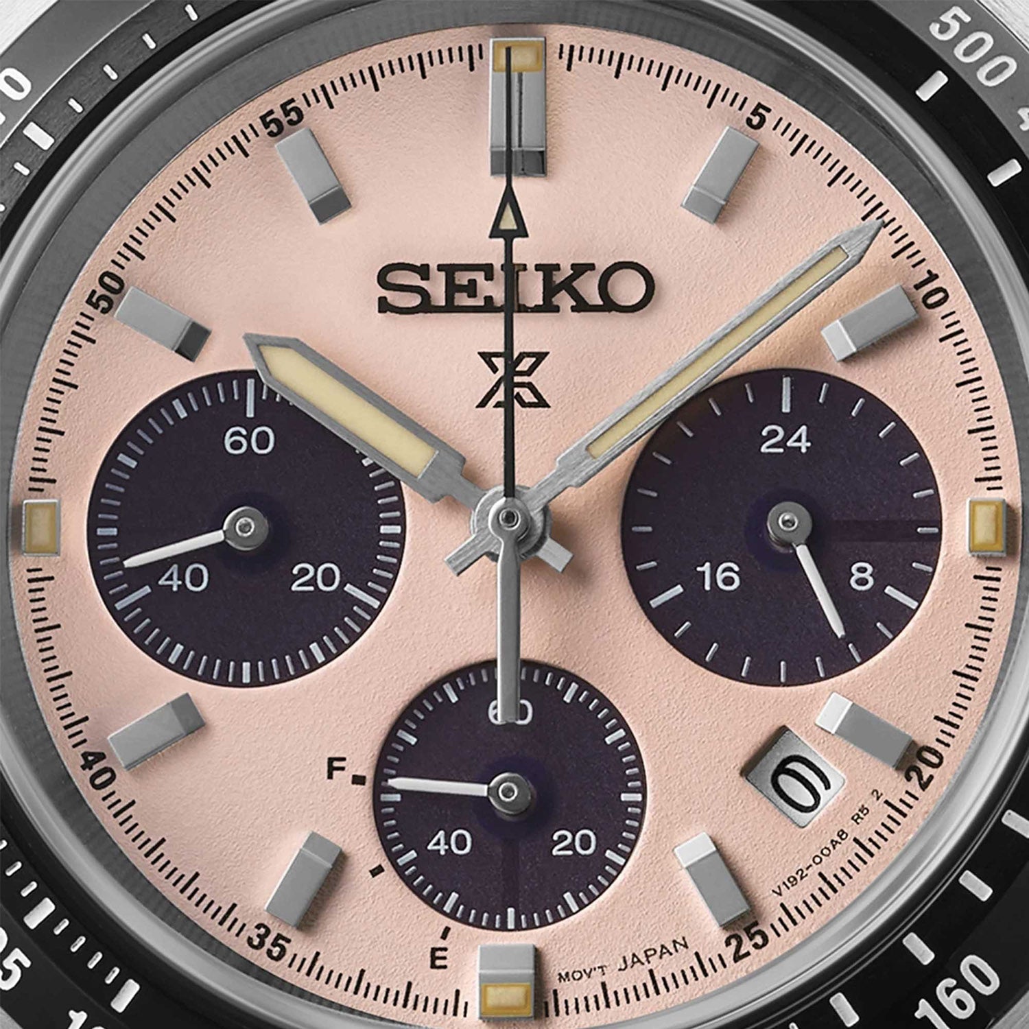 Prospex Men Solar Pink Dial Chronograph Stainless Steel Watch SSC963P1