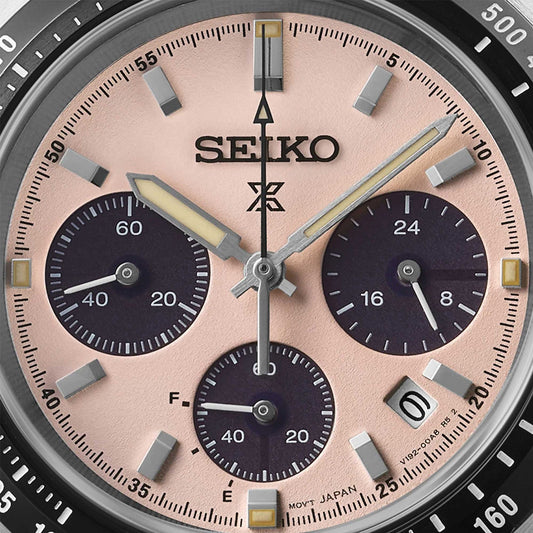 Prospex Men Solar Pink Dial Chronograph Stainless Steel Watch SSC963P1