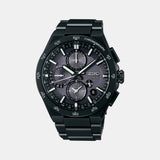 Astron Men Solar Blue Dial Chronograph Stainless Steel Watch SSH145J1