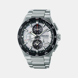 Astron Men Solar Silver Dial Chronograph Stainless Steel Watch SSH153J1