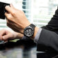 Astron Men Solar Black Dial Chronograph Stainless Steel Watch SSH155J1