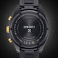 Speedtimer Men Solar Black Dial Chronograph Stainless Steel Watch SSH169J1