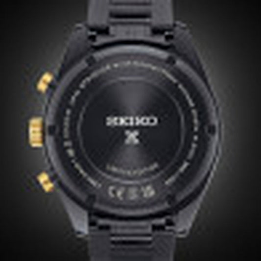 Speedtimer Men Solar Black Dial Chronograph Stainless Steel Watch SSH169J1