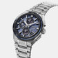 Astron GPS Solar Dual-Time Chronograph Men Slate Blue Dial Watch SSH175J1