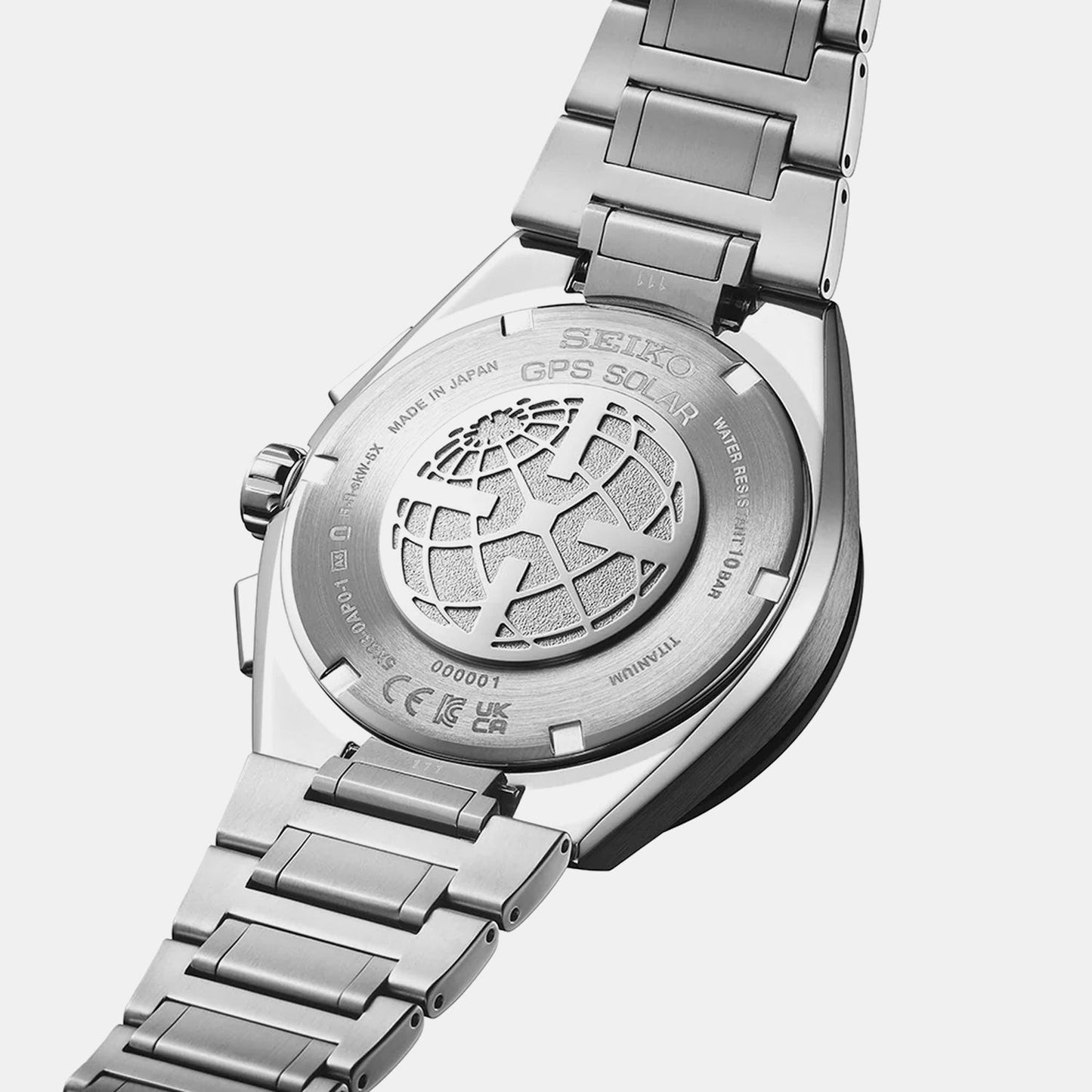 Astron GPS Solar Dual-Time Chronograph Men Slate Blue Dial Watch SSH175J1