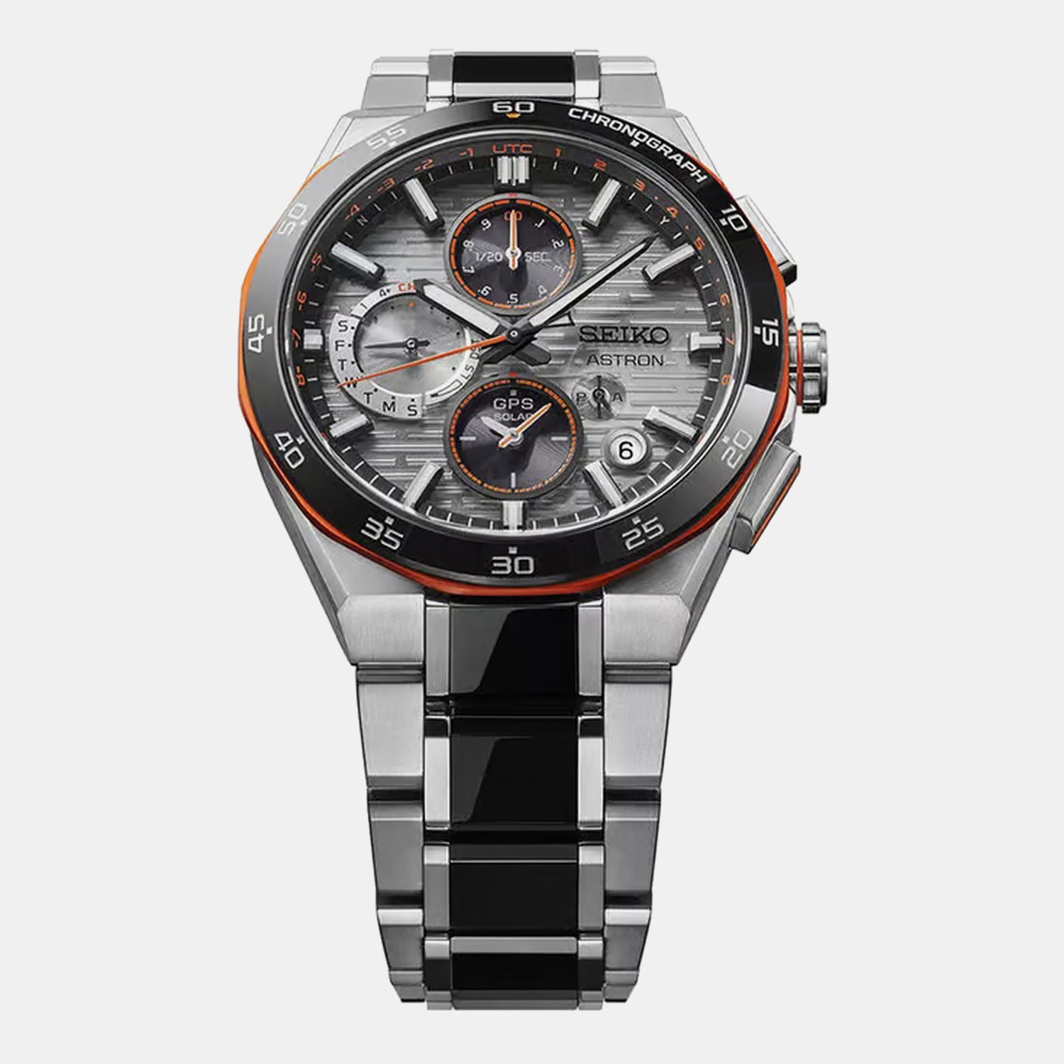 Astron Limited Edition Men GPS Solar Silver Dial Chronograph Stainless Steel Watch SSH183J1