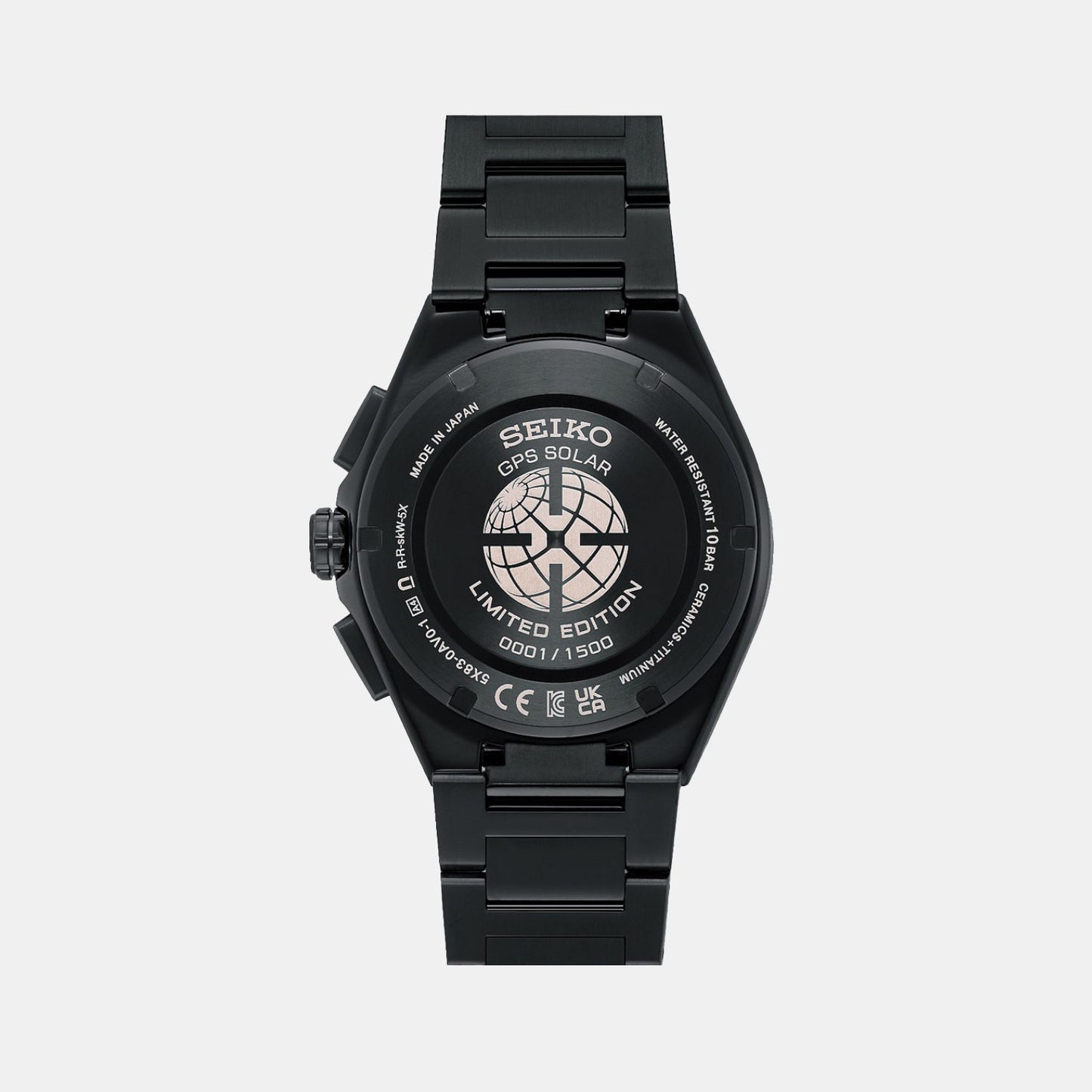 Astron GPS Solar â€˜Spiral Galaxyâ€™ Limited Edition Chronograph Men Blue Dial Stainless Steel Watch SSH187J1