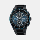 Astron GPS Solar â€˜Spiral Galaxyâ€™ Limited Edition Chronograph Men Blue Dial Stainless Steel Watch SSH187J1