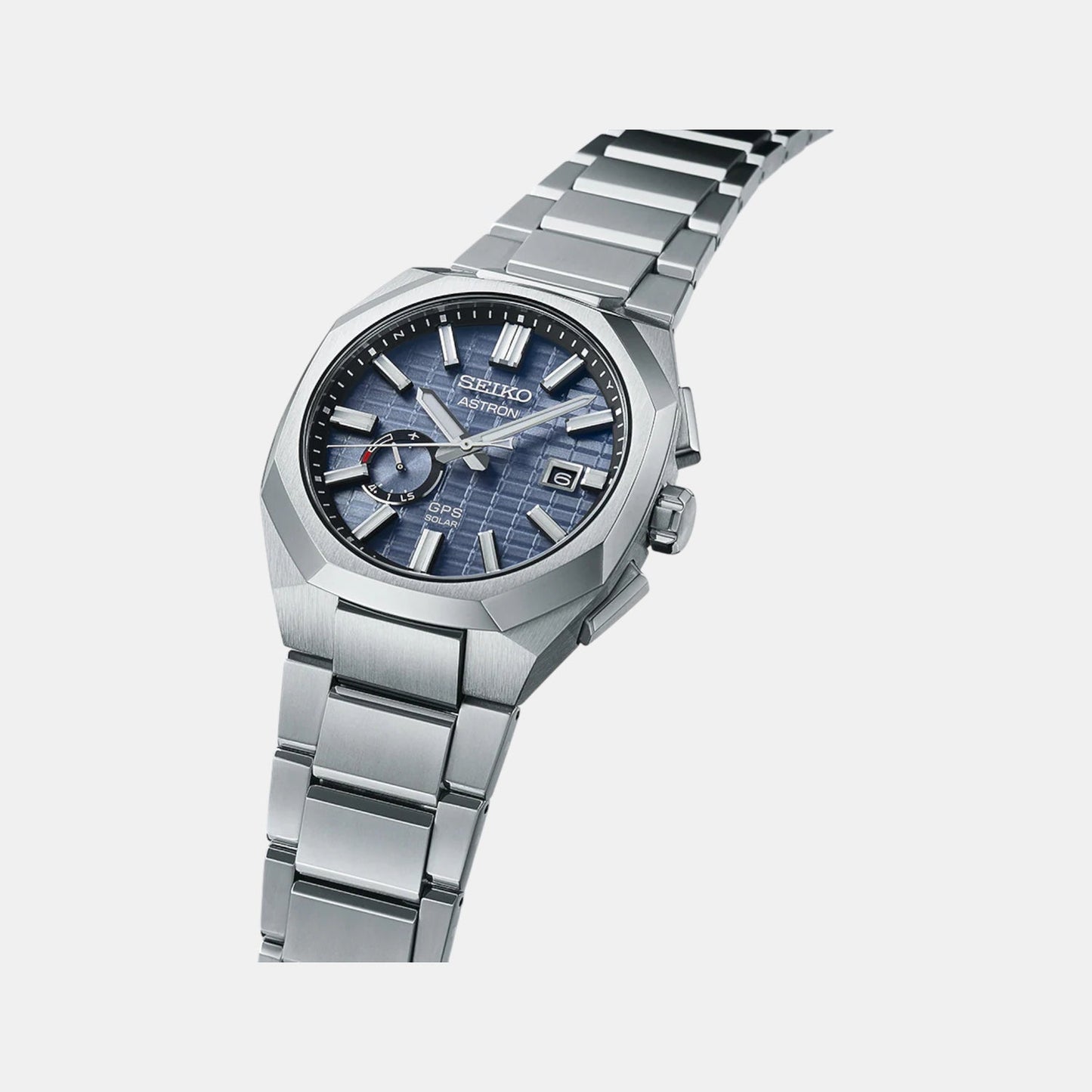 Astron Men Solar Blue Dial Analog Stainless Steel Watch SSJ013J1