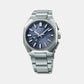 Astron Men Solar Blue Dial Analog Stainless Steel Watch SSJ013J1