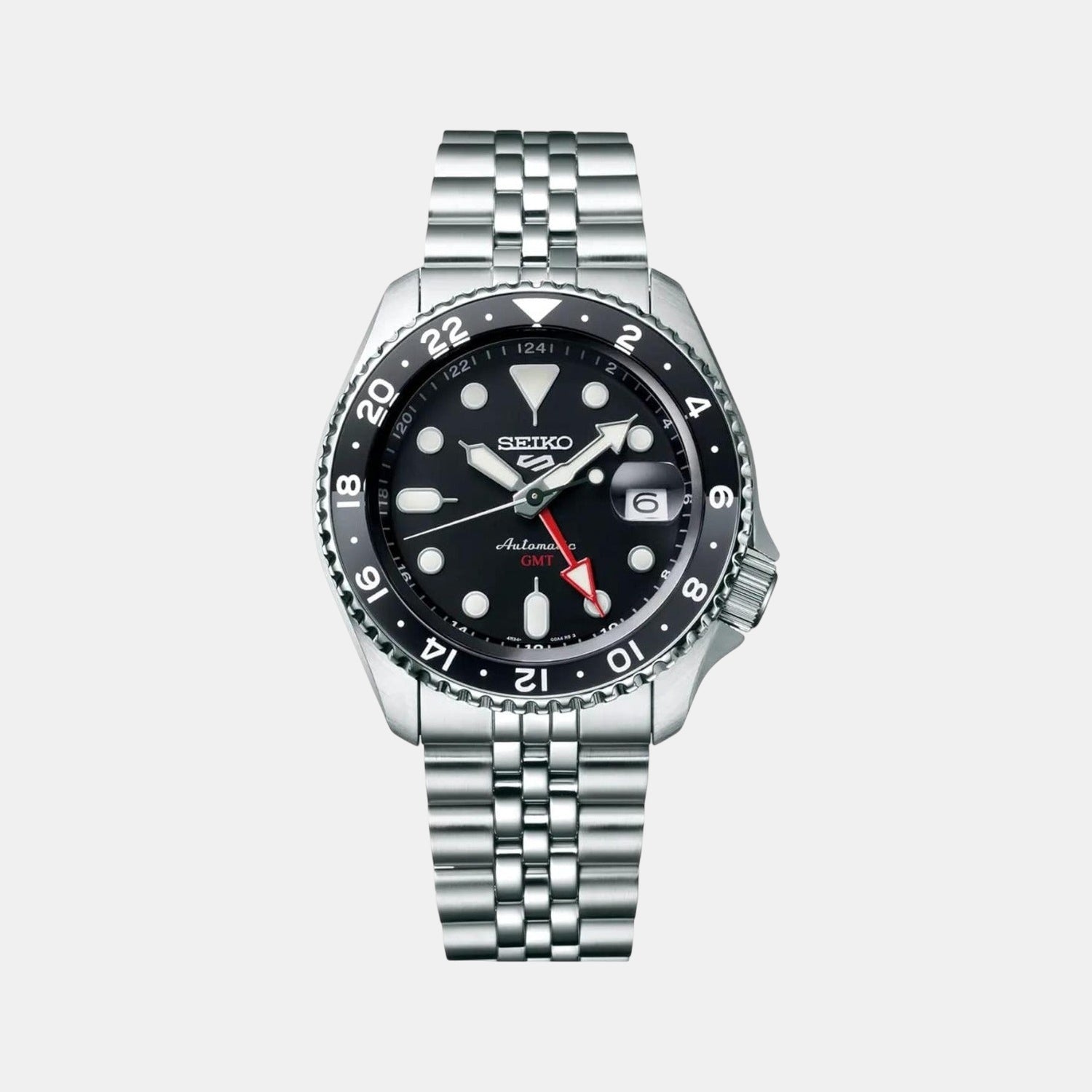 5 Sports Men Automatic Black Dial Analog Stainless Steel Watch SSK001K1