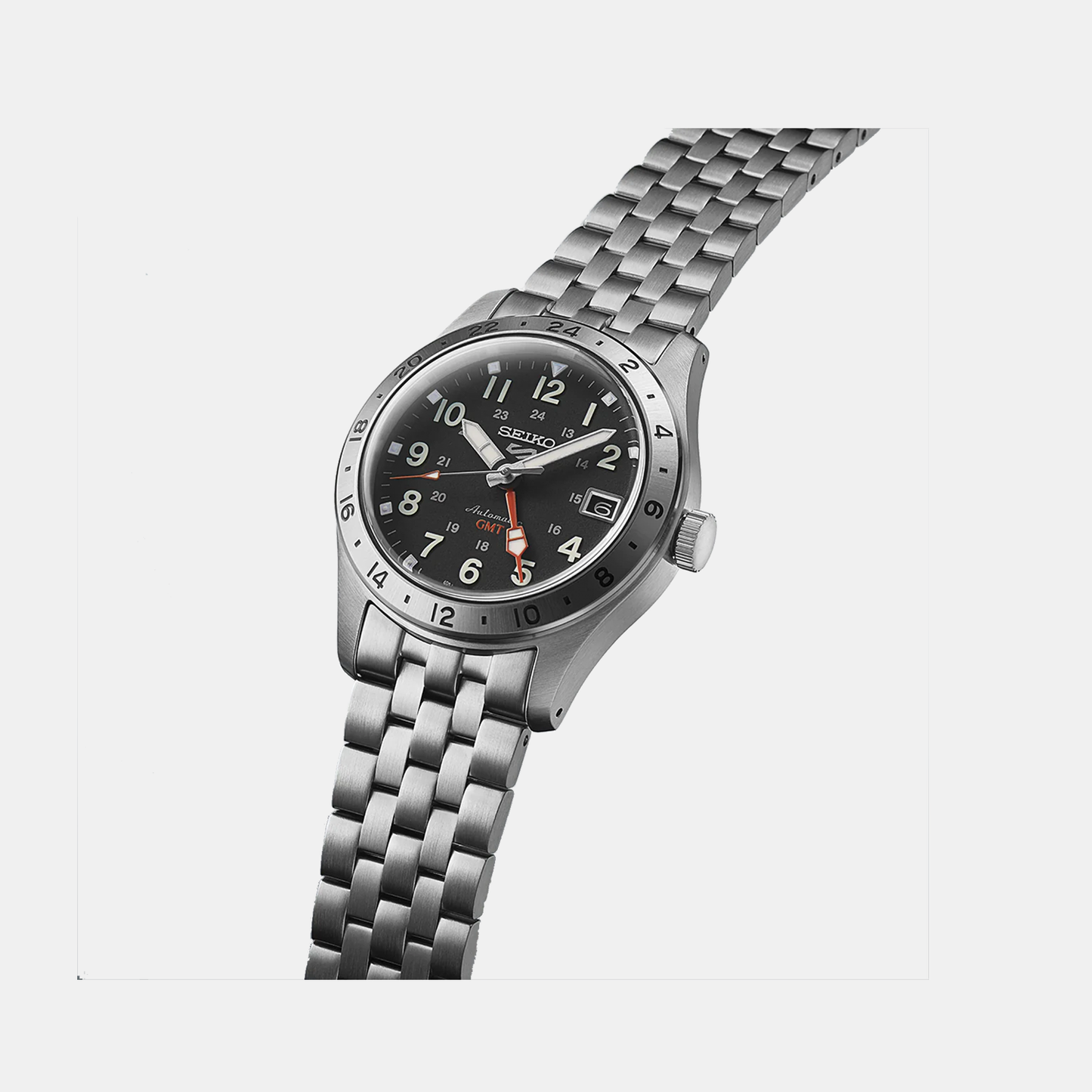 5 Sports Men Automatic Black Dial Analog Stainless Steel Watch SSK023K1