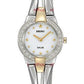 Seiko Solar Quartz Women Watches in Round case & White Dial SUP052P1