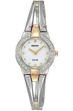 Seiko Solar Quartz Women Watches in Round case & White Dial SUP052P1