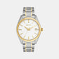 Dress Men Quartz White Dial Analog Stainless Steel Watch SUR312P1