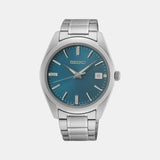 Dress Men Quartz Blue Dial Analog Stainless Steel Watch SUR525P1