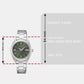 Dress Women Quartz Green Dial Analog Stainless Steel Watch SUR533P1