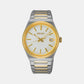 Dress Men Quartz White Dial Analog Stainless Steel Watch SUR558P1