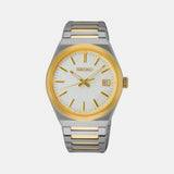 Dress Men Quartz White Dial Analog Stainless Steel Watch SUR558P1