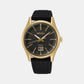 Dress Men Quartz Black Dial Analog Rubber Watch SUR560P1