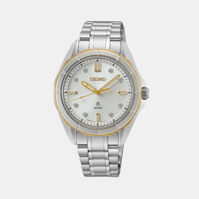 Prospex Men Quartz White Dial Analog Stainless Steel Watch SUR618J1