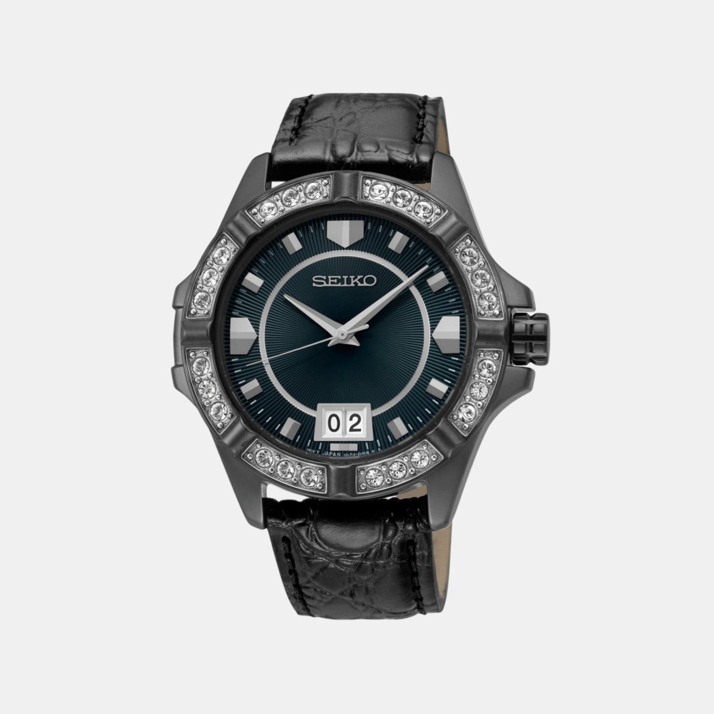 Dress Women Quartz Green Dial Analog Leather Watch SUR805P1