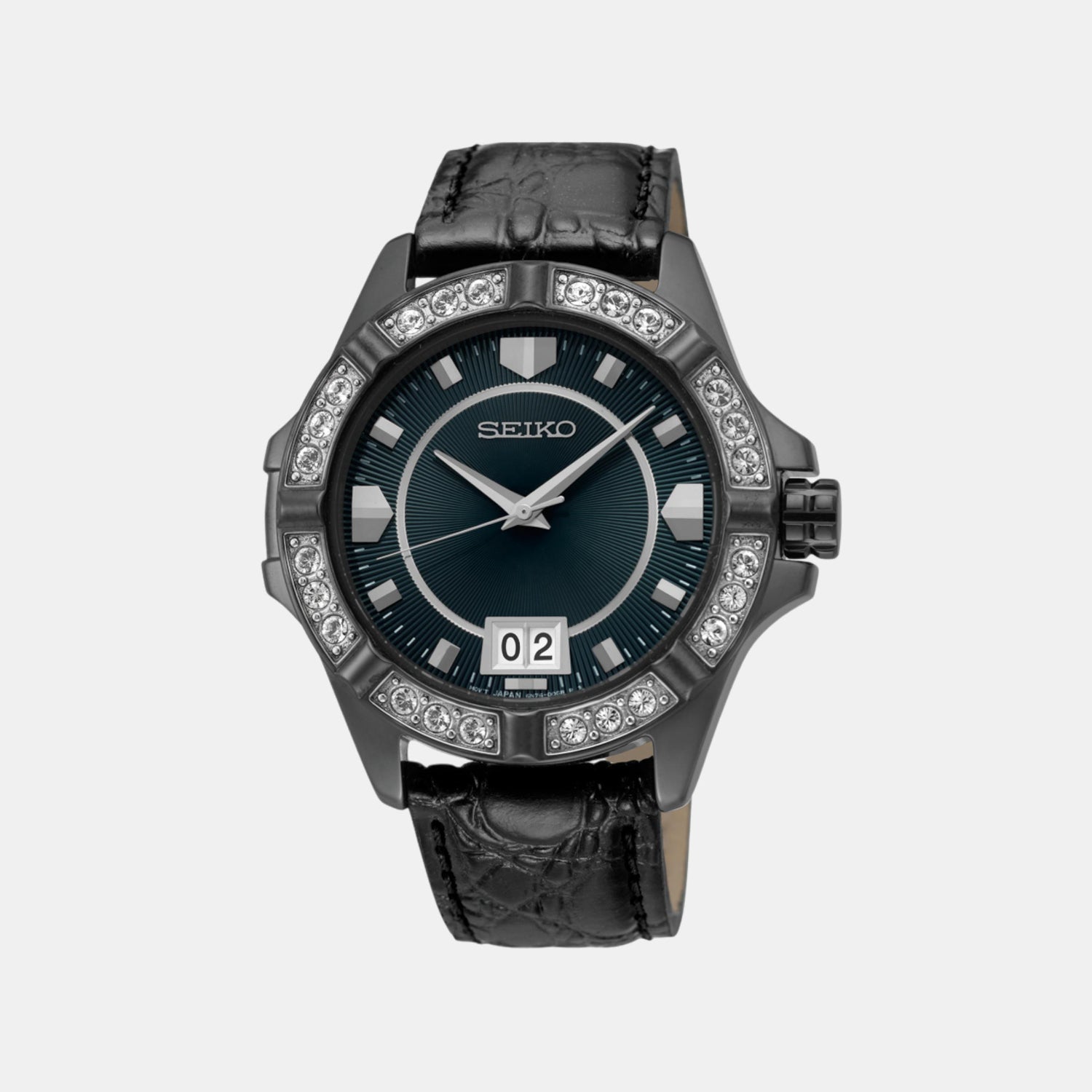 Dress Women Quartz Green Dial Analog Leather Watch SUR805P1